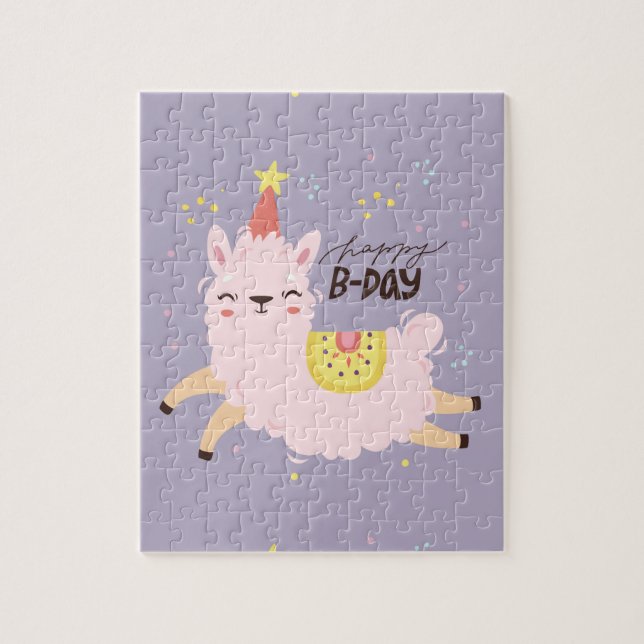 Puzzle Joyeux Anniversaire Lama (Vertical)