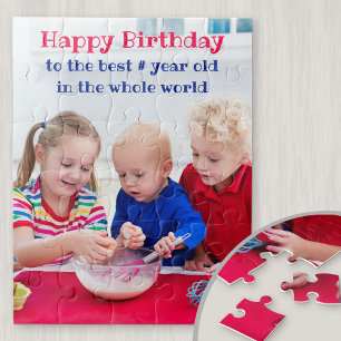 Puzzle Joyeux anniversaire Personnalisé Enfants Photo