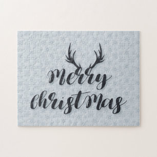 Puzzle Joyeux bois de cerfs de Noël