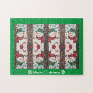 Puzzle Joyeux bonhomme de neige de Noël