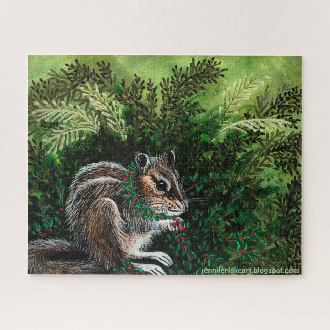 Puzzle Joyeux Chipmunk à Fern (Horizontal)