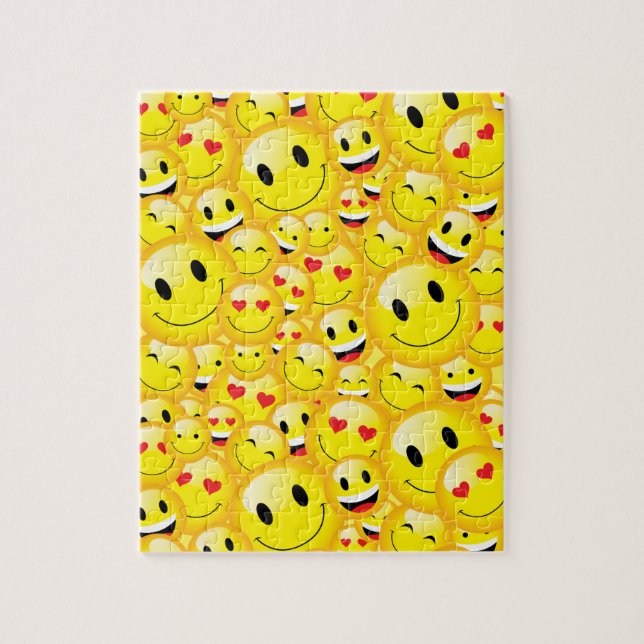Puzzle Joyeux Emoji Jaune Visages souriants Hourdir (Vertical)