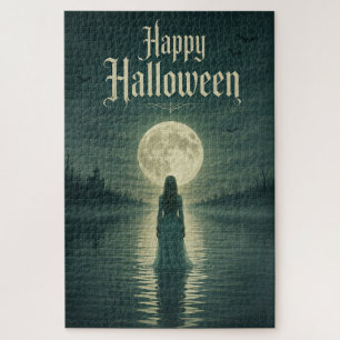 Puzzle Joyeux Halloween Ethéréal Lune Gothique Silhouette