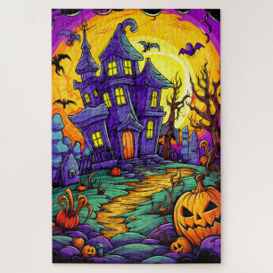 Puzzle Joyeux Halloween   Maison hantée