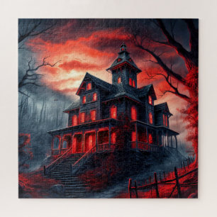 Puzzle Joyeux Halloween Maison Hantée Épouvantable