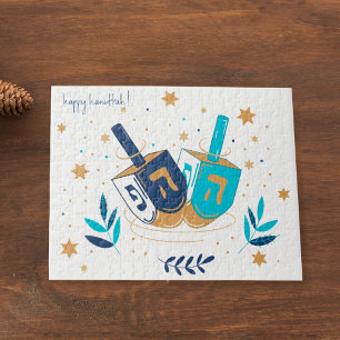 Puzzle Joyeux Hanoukka Floral Dreidel