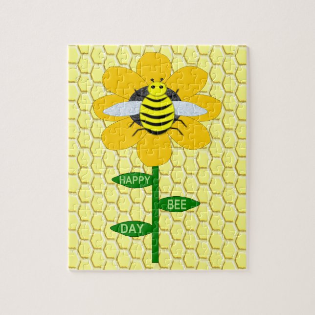 Puzzle Joyeux Jour des abeilles Anniversaire Bumblebee (Vertical)