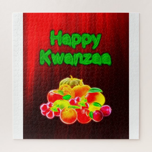 Puzzle Joyeux Kwanzaa premiers fruits (Vertical)