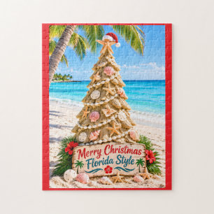 Puzzle Joyeux Noël à la Floride Style Palmier Tropical