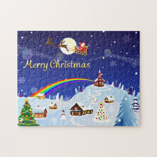 Puzzle Joyeux Noël à la Pleine lune (Horizontal)