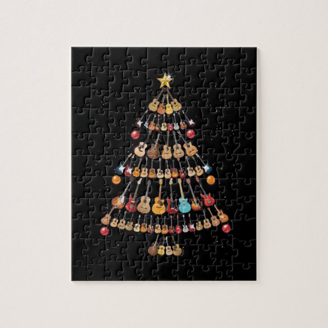 Puzzle Joyeux Noël|Arbre de Noël Ukulele Instrument (Vertical)
