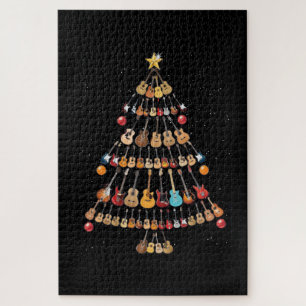 Puzzle Joyeux Noël Arbre de Noël Ukulele Instrument