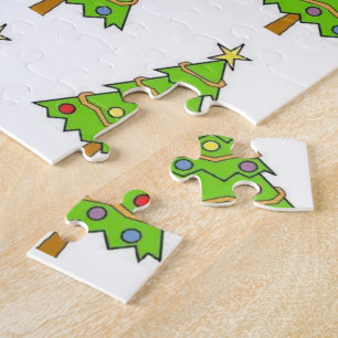Puzzle Joyeux Noël Arbre vert brillant coloré