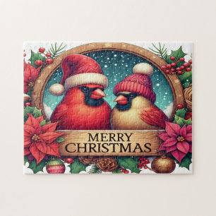 Puzzle Joyeux Noël Cardinaux