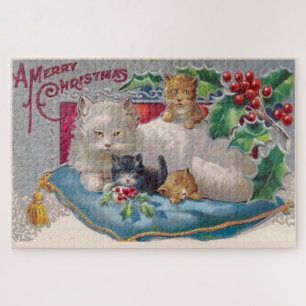 Puzzle Joyeux Noël Chat Kittens