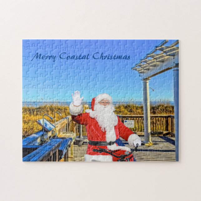 Puzzle Joyeux Noël côtier Hilton Head Island Père Noël (Horizontal)