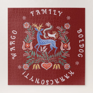 Puzzle Joyeux Noël d'art populaire hongrois