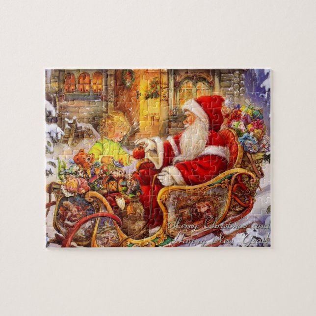 Puzzle joyeux Noël et joyeux nouvel an (Horizontal)