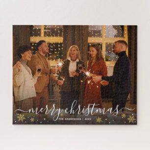 Puzzle Joyeux Noël Famille Photo Commémoratif