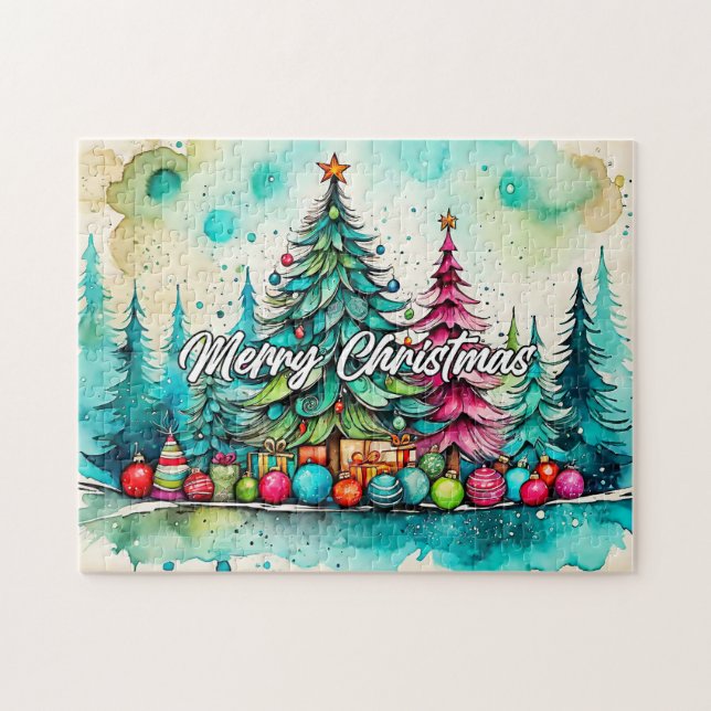 Puzzle Joyeux Noël | Joyeuses fêtes (Horizontal)