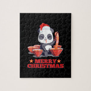 Puzzle Joyeux Noël mignon Ramen Panda nouilles japonaises
