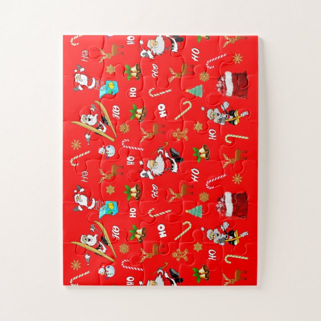 Puzzle Joyeux Noël Nice Naughty 25 décembre Noël (Vertical)