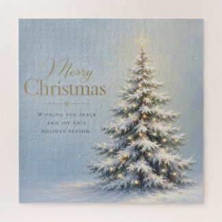 Puzzle Joyeux Noël Sapin enneigé