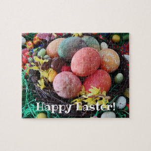 Puzzle Joyeux oeufs colorés de Pâques pisanky traditionne