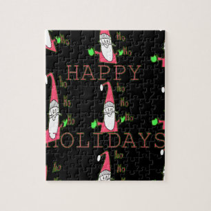 Puzzle Joyeux Souris Santa : Une Illustration de Vacances