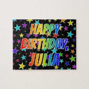 Puzzle "JULIA" First Name, Fun "HAPPY BIRTHDAY"