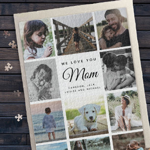 Puzzle Jumbo Family Photo Collage Mothers Day WE LOVE YOU