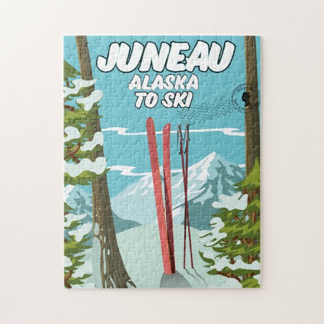 Puzzle Juneau Alaska Pour Skier (Vertical)