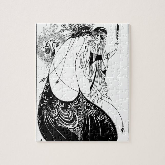 Puzzle Jupe Peacock Beardsley Nouveau (Vertical)