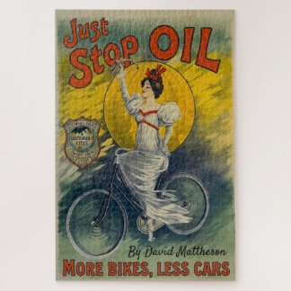 Puzzle Just Stop Oil Tasse Plus de Vélos Moins de Voiture
