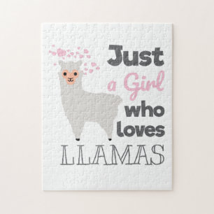 Puzzle Juste une fille qui aime les lamas