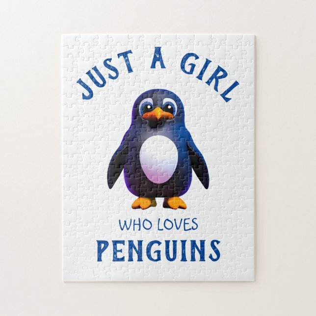 Puzzle Juste une fille qui aime les pingouins (Vertical)
