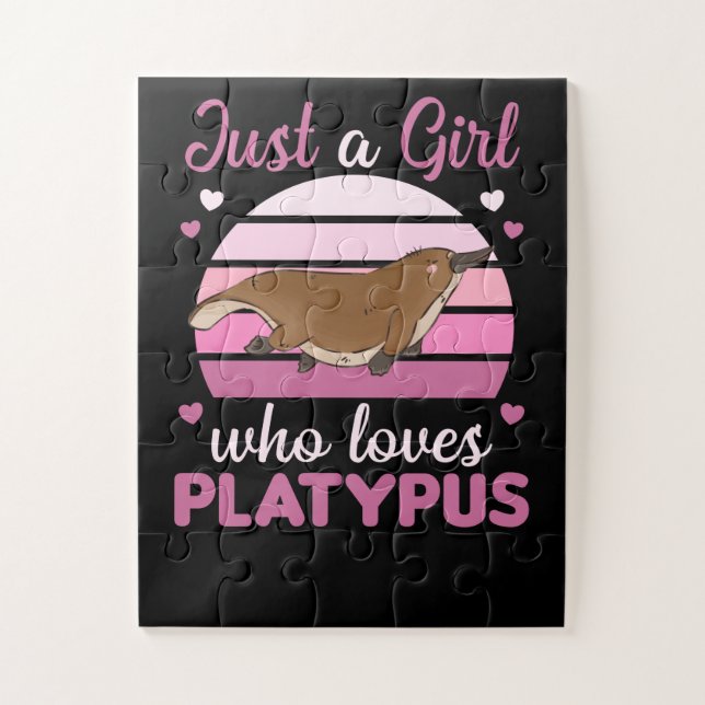 Puzzle Juste une fille qui aime les platypus animaux doux (Vertical)