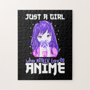 Puzzle Juste une fille qui aime vraiment l'Anime en viole