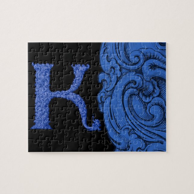 Puzzle K - L'Alphabet Falck (bleu) (Horizontal)