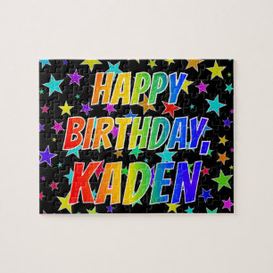 Puzzle "KADEN" Prénom, "HEUREUX ANNIVERSAIRE"