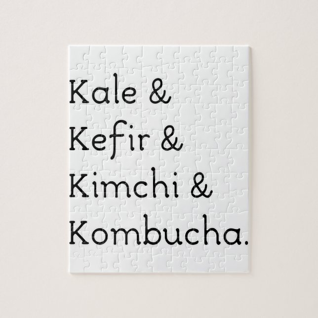 Puzzle Kale Kefir Kimchi Kombucha (Vertical)