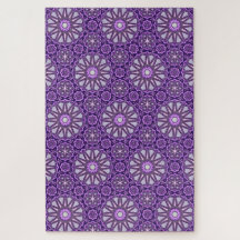 Kaleidoscope bleu violet Pinwheel Mandala Motif