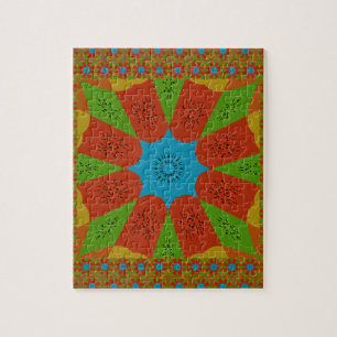 Puzzle Kaleidoscope Bloom Une Vibrante couleur d'impressi