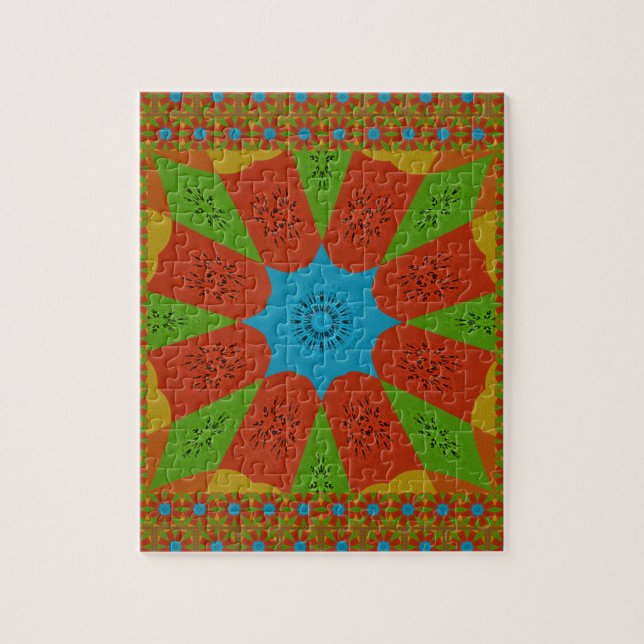 Puzzle Kaleidoscope Bloom Une Vibrante couleur d'impressi (Vertical)