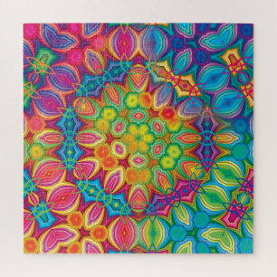 Puzzle Kaleidoscope vert pourpre rose moderne