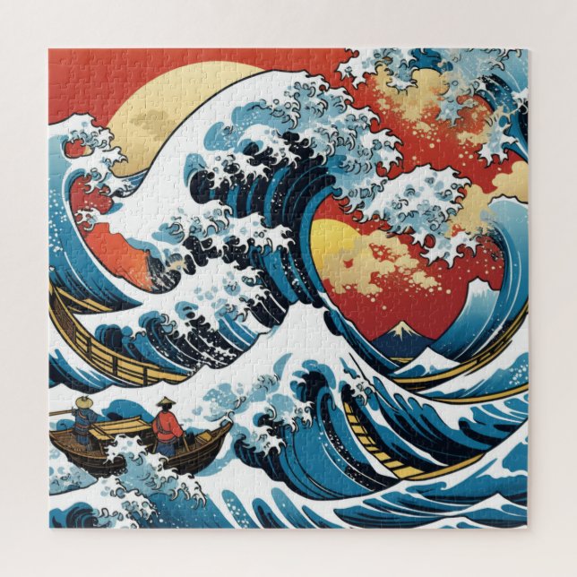 Puzzle Kanagawa Japonais La grande vague (Vertical)