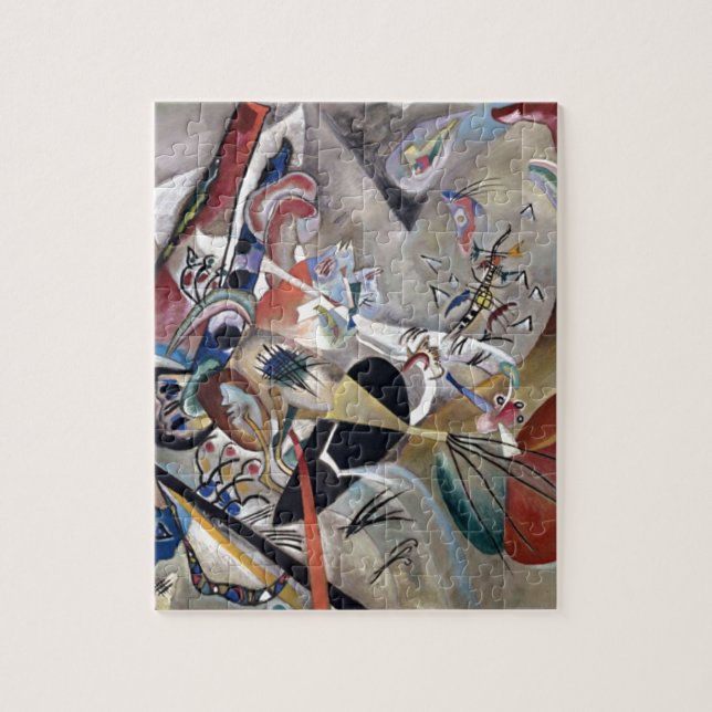 Puzzle Kandinsky En Gris Oeuvre Abstraite (Vertical)
