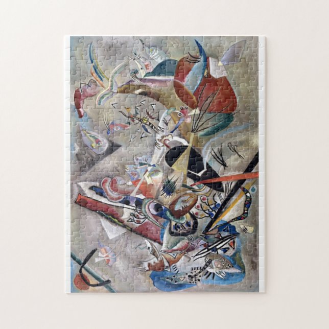 Puzzle Kandinsky En Gris Oeuvre Abstraite (Vertical)