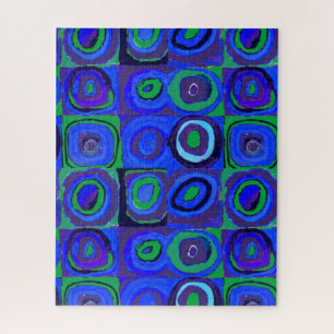 Puzzle Kandinsky Farbstudie Quadrate Carrés bleus