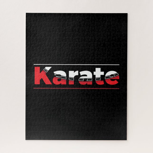 Puzzle Karate Martial Arts Rouge (Vertical)
